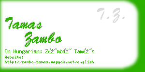 tamas zambo business card